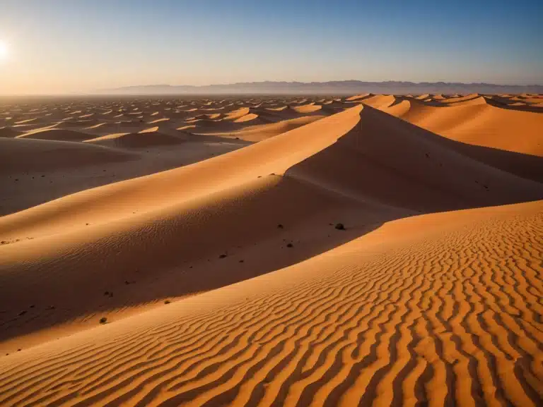 Dunes du désert du Sahara au Maroc